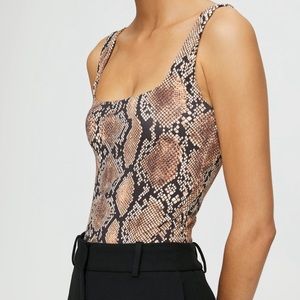 Babaton Snakeskin Contour Bodysuit from Aritzia - size small